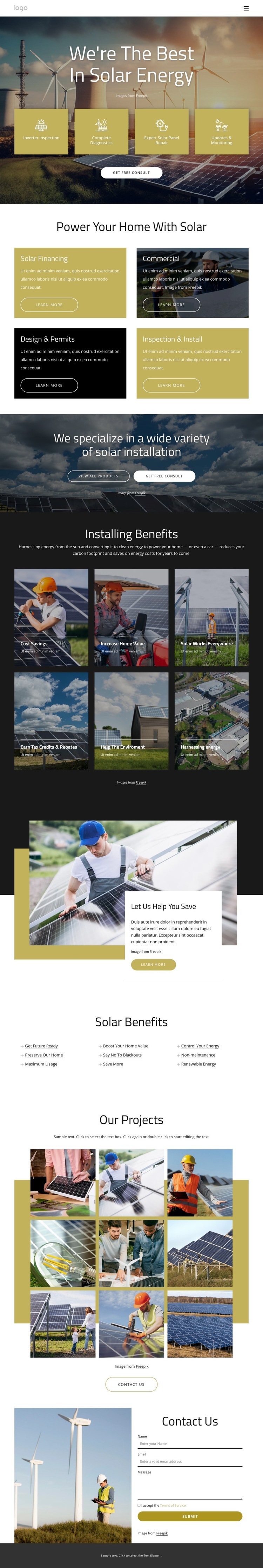 We are the best in solar energy Squarespace Template Alternative