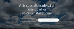 Installation Av Solpaneler - Nedladdning Av HTML-Mall