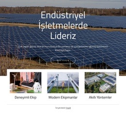 Güneş Enerjisinde Lideriz - HTML Website Builder