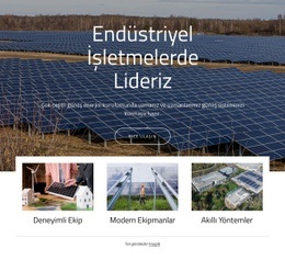 Güneş Enerjisinde Lideriz - Premium Şablon