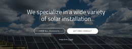 Solar Panel Installation Black Dashboard