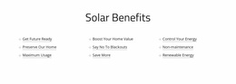 Solar Panel Benefits - Website Template