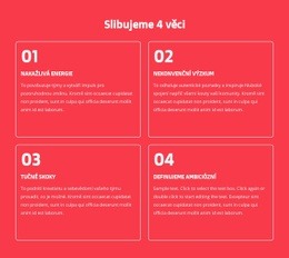 Slibujeme 4 Věci Šablona HTML5