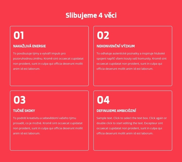 Slibujeme 4 věci Šablona CSS