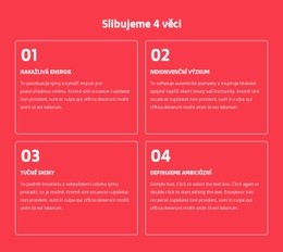 Slibujeme 4 Věci – Šablona Stránky HTML