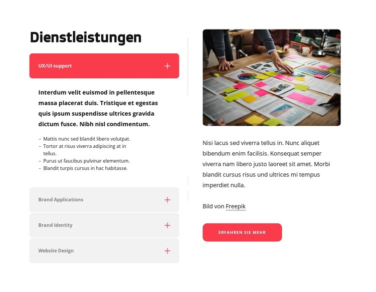 Dienstleistungen eines digitalen Designstudios CSS-Vorlage