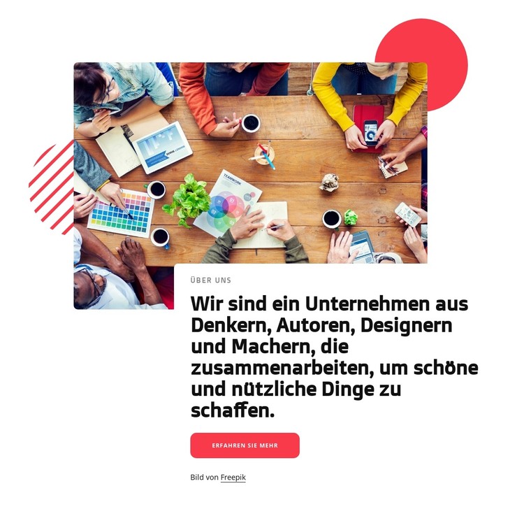 Wir sind ein Unternehmen kreativer Denker und Designer HTML-Vorlage