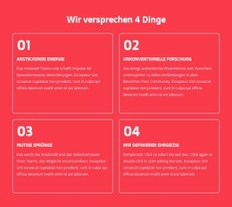 Wir Versprechen 4 Dinge - HTML5-Vorlage Für Eine Seite