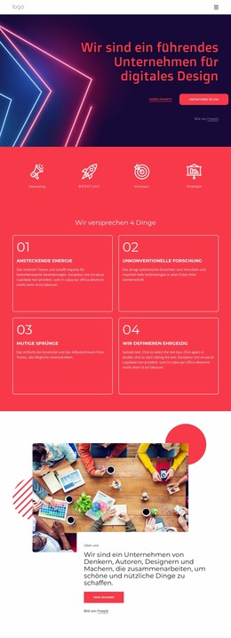 Kreativste Joomla-Vorlage Für Wir Sind Ein Top-Unternehmen Für Digitales Design