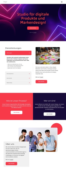 Studio Für Digitale Produkte Und Markendesign – Professionelles WordPress-Theme