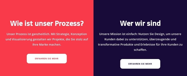 Textblock teilen Landing Page