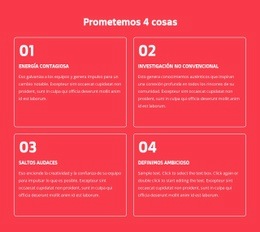 Prometemos 4 Cosas - HTML Template Generator