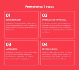 Prometemos 4 Cosas - Maqueta De Sitio Web Gratuita