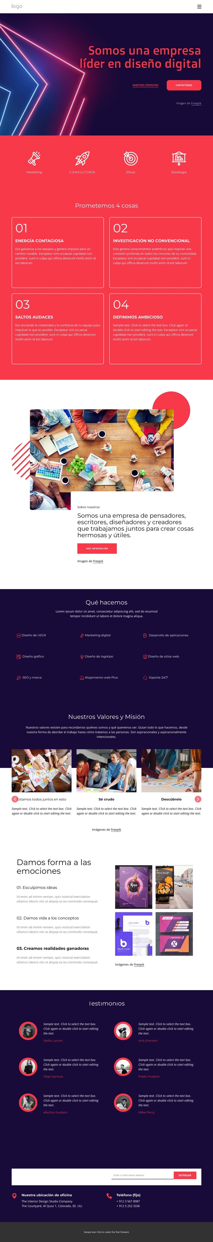 Somos una empresa líder en diseño digital. Plantilla HTML