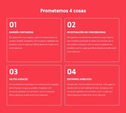 Prometemos 4 Cosas - Diseño De Una Página