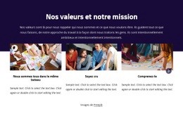 Nos Valeurs Et Notre Mission - Conception De Site Web Ultime