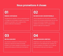 Nous Promettons 4 Choses - Créateur De Sites Web