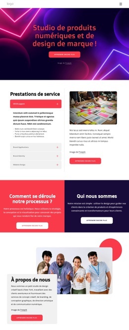 Studio De Design De Produits Et De Marques Numériques - HTML Site Builder