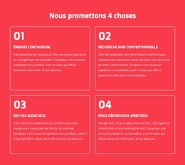 Nous Promettons 4 Choses - HTML Template Generator