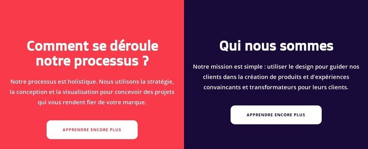 Bloc de texte divisé Créateur de site Web HTML