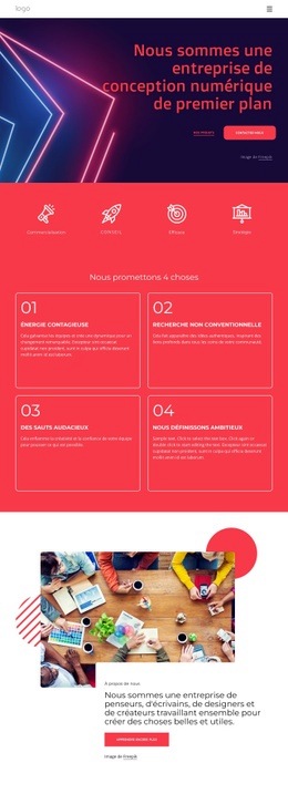 Nous Sommes Une Entreprise De Conception Numérique De Premier Plan - Maquette De Site Web Professionnel