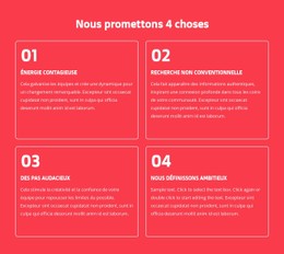 Nous Promettons 4 Choses Modèle HTML5