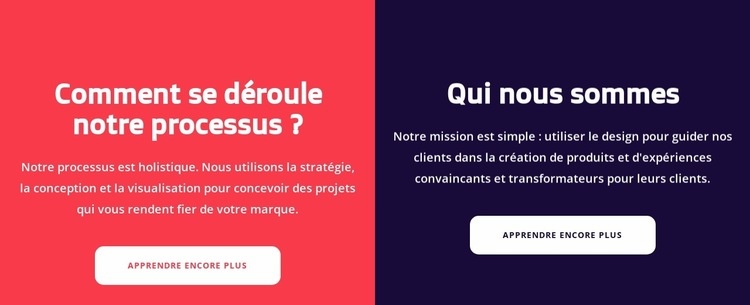 Bloc de texte divisé Modèle HTML5