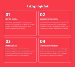 4 Dolgot Ígérünk HTML5-Sablon