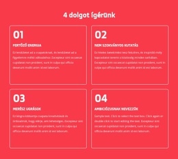 4 Dolgot Ígérünk – Kreatív Többcélú WordPress-Téma