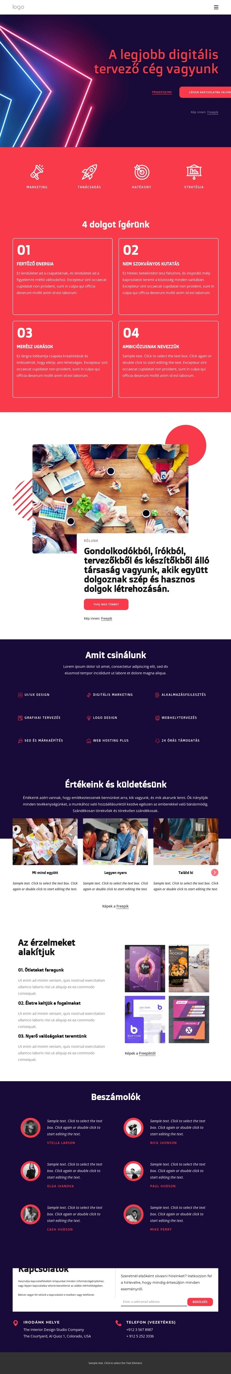 A legjobb digitális tervező cég vagyunk WordPress Téma