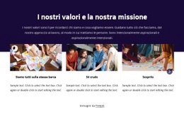 I Nostri Valori E La Nostra Missione - Online HTML Page Builder