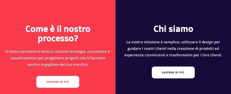 Blocco di testo diviso Mockup del sito web