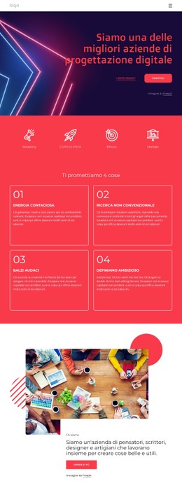 Siamo Una Delle Migliori Società Di Progettazione Digitale Modello Di Sito Web CSS Gratuito