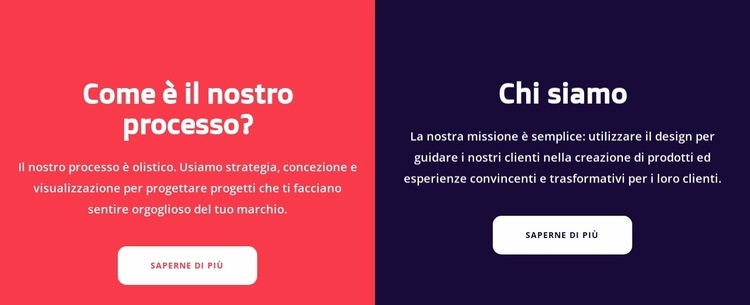 Blocco di testo diviso Modello HTML5