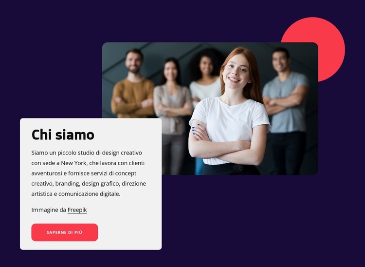 Informazioni sulla società di progettazione Modello di sito Web