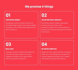 Ready To Use Joomla Template For We Promise 4 Things