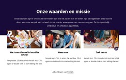 Onze Waarden En Missie - HTML5-Sjabloon