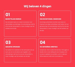 Klaar Voor Gebruik Joomla-Sjabloon Voor Wij Beloven 4 Dingen