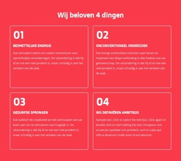 Wij Beloven 4 Dingen - Websitesjabloon Gratis Downloaden