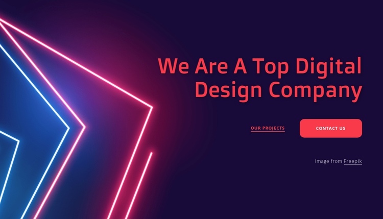 We are a top design company One Page Template
