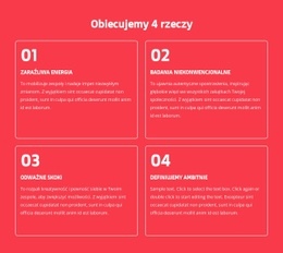 Obiecujemy 4 Rzeczy - Kreator Stron Internetowych