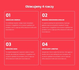 Obiecujemy 4 Rzeczy Szablon HTML