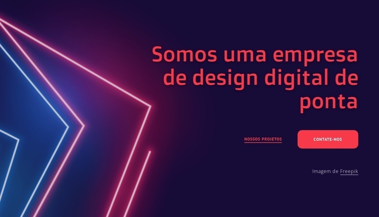 Somos uma empresa de design de topo Construtor de sites HTML