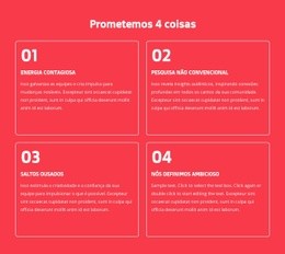 Prometemos 4 Coisas - Design Profissional Personalizável