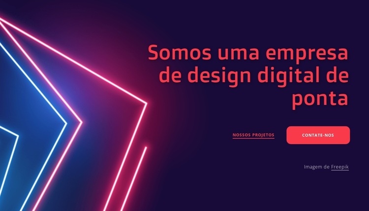 Somos uma empresa de design de topo Maquete do site