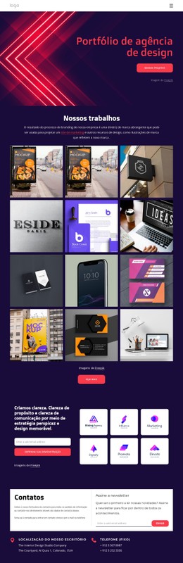 Portfólio De Agência De Design Modelo De Site CSS Gratuito