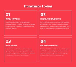 Prometemos 4 Coisas Modelo HTML