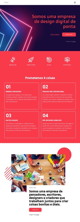 Design De Página HTML Para Somos Uma Empresa Líder Em Design Digital