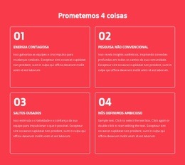 Prometemos 4 Coisas - Modelo HTML5 De Página Única