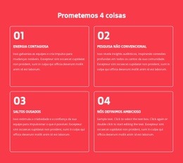 Prometemos 4 Coisas - Design De Uma Página